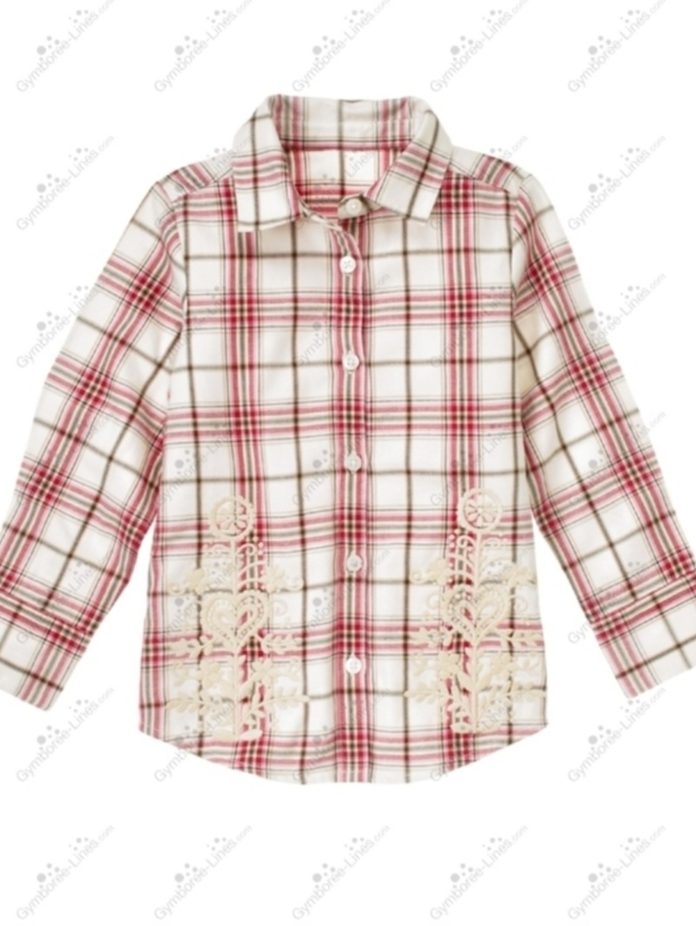 Gymboree vintage "Alpine Sweetie" embroidered plaid top